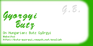 gyorgyi butz business card
